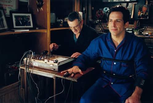 Ben Stiller and Robert De Niro in *Meet the Parents*—lie detector scene